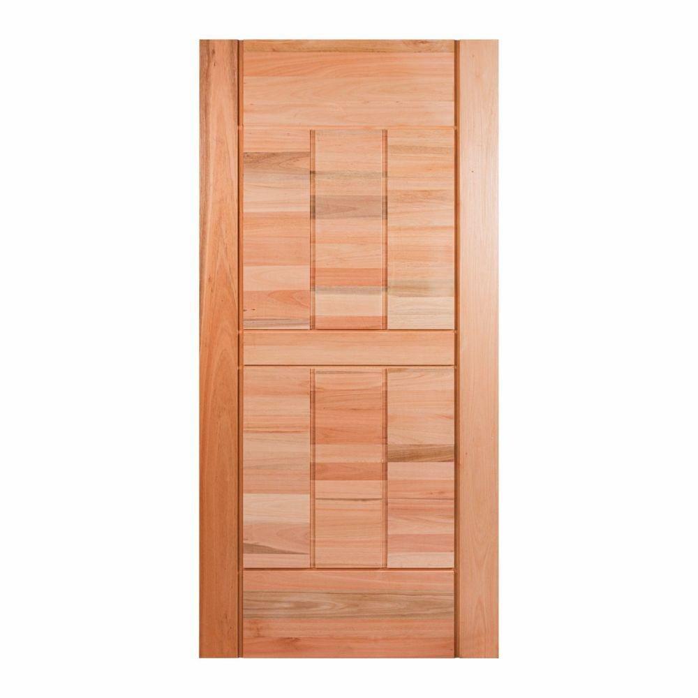 Folha de Porta Maciça 210x102cm Eucalipto Pm96 Cruzeiro Portas Marroml Marroml