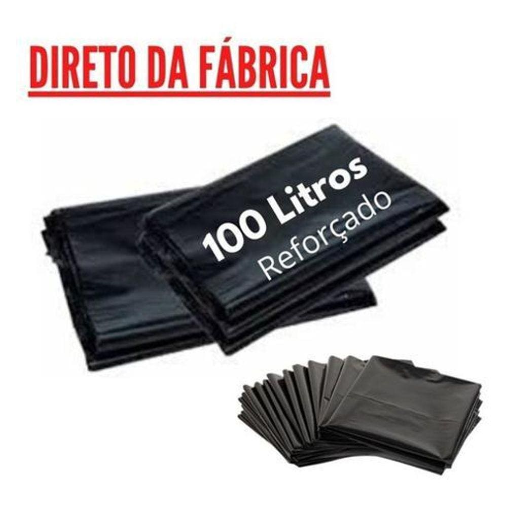 Saco De Lixo - 100 Litros Reforçado - Direto Da Fábrica