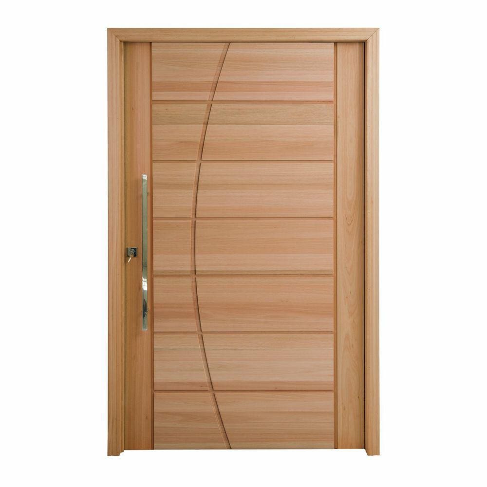 Porta Pivotante Maciça 214x109cm Eucalipto Pm93 Seleta Cruzeiro Portas Nude