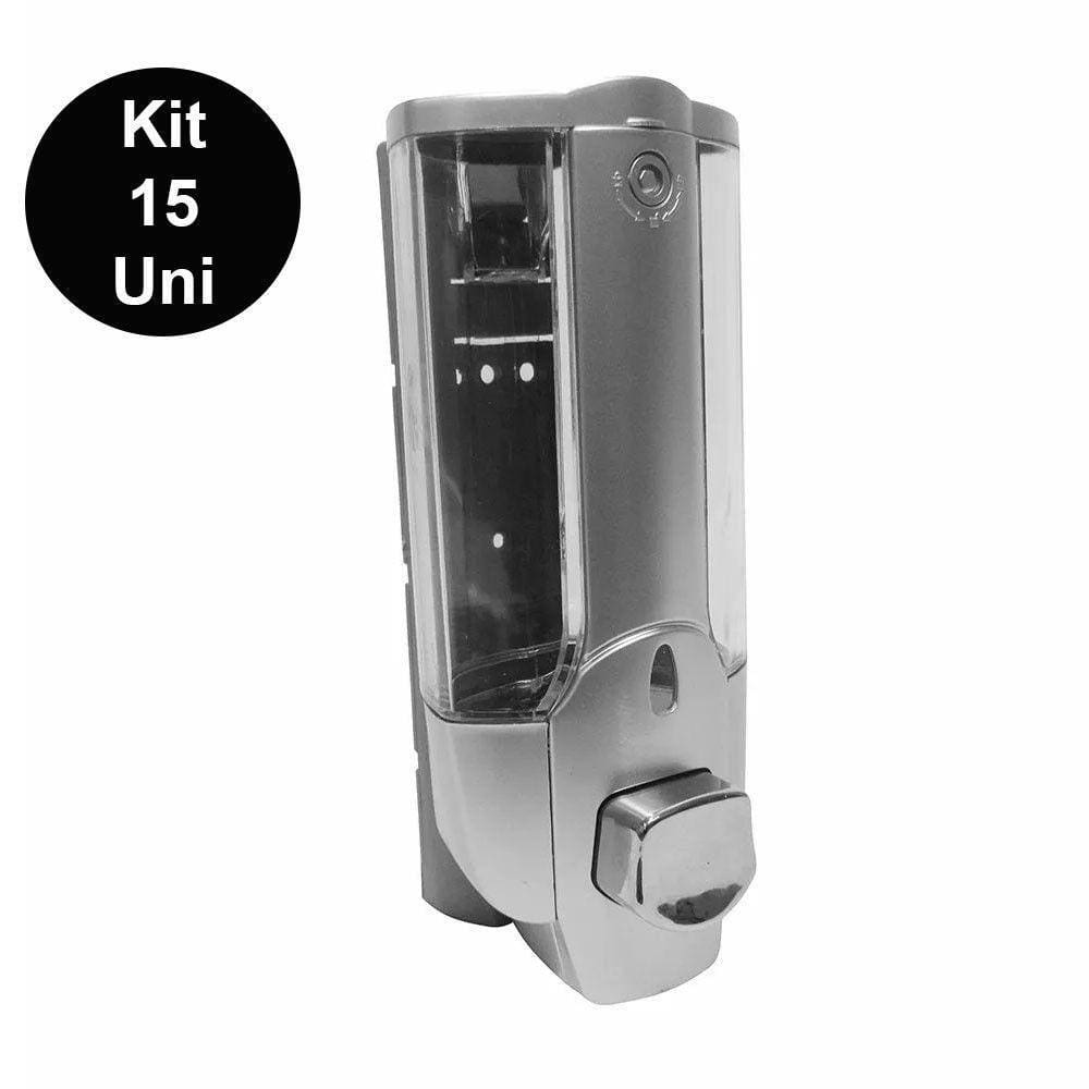 Dispenser Shampoo Sabonete Liquido Kit 15 Und