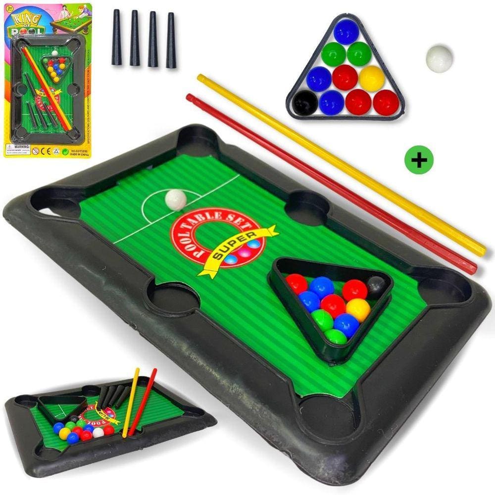 Brinquedo Mini Mesa De Sinuca Bilhar Jogo Infantil Portátil