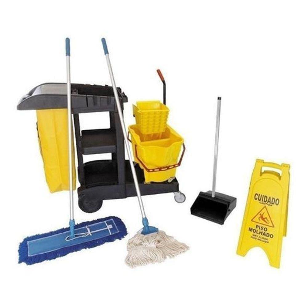 Carrinho Funcional De Limpeza Completo