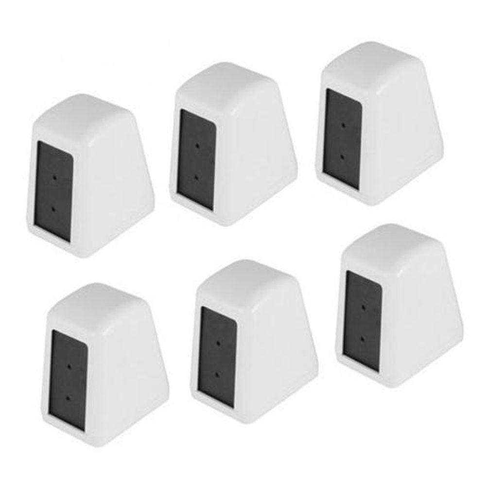 Kit 6 Porta Guardanapo Plástico 14X16  Tv  Branco Em Abs