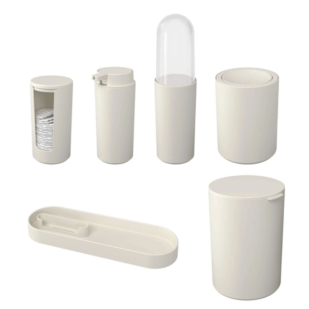 Kit Banheiro Serene 6 Peças Bege