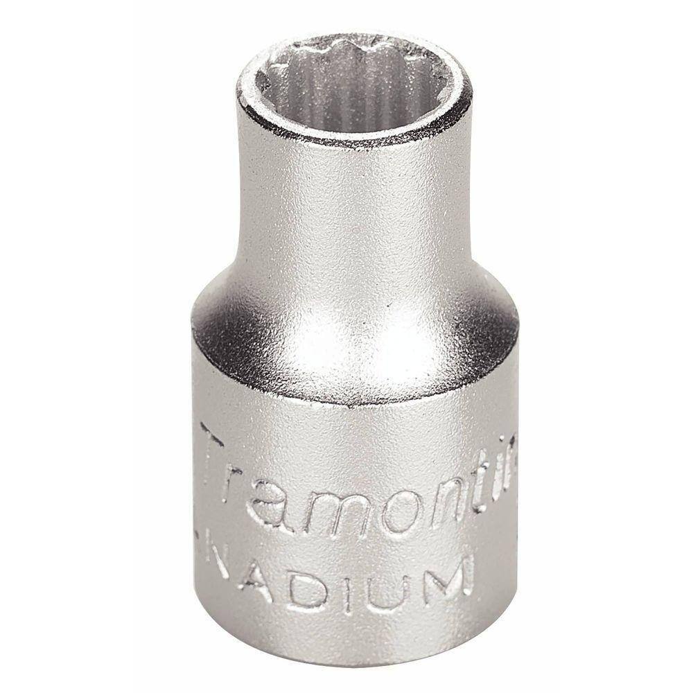 Soquete Estriado Em Aço Cromo Vanádio 9 Mm - Encaixe 3/8" Tramontina Pro Tramontina