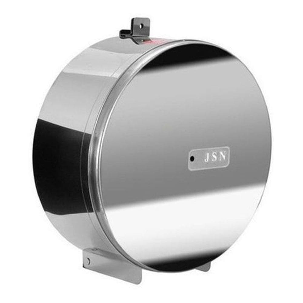 Suporte Rolo Papel Higienico Aço Inox Com Porta Cadeado 300M