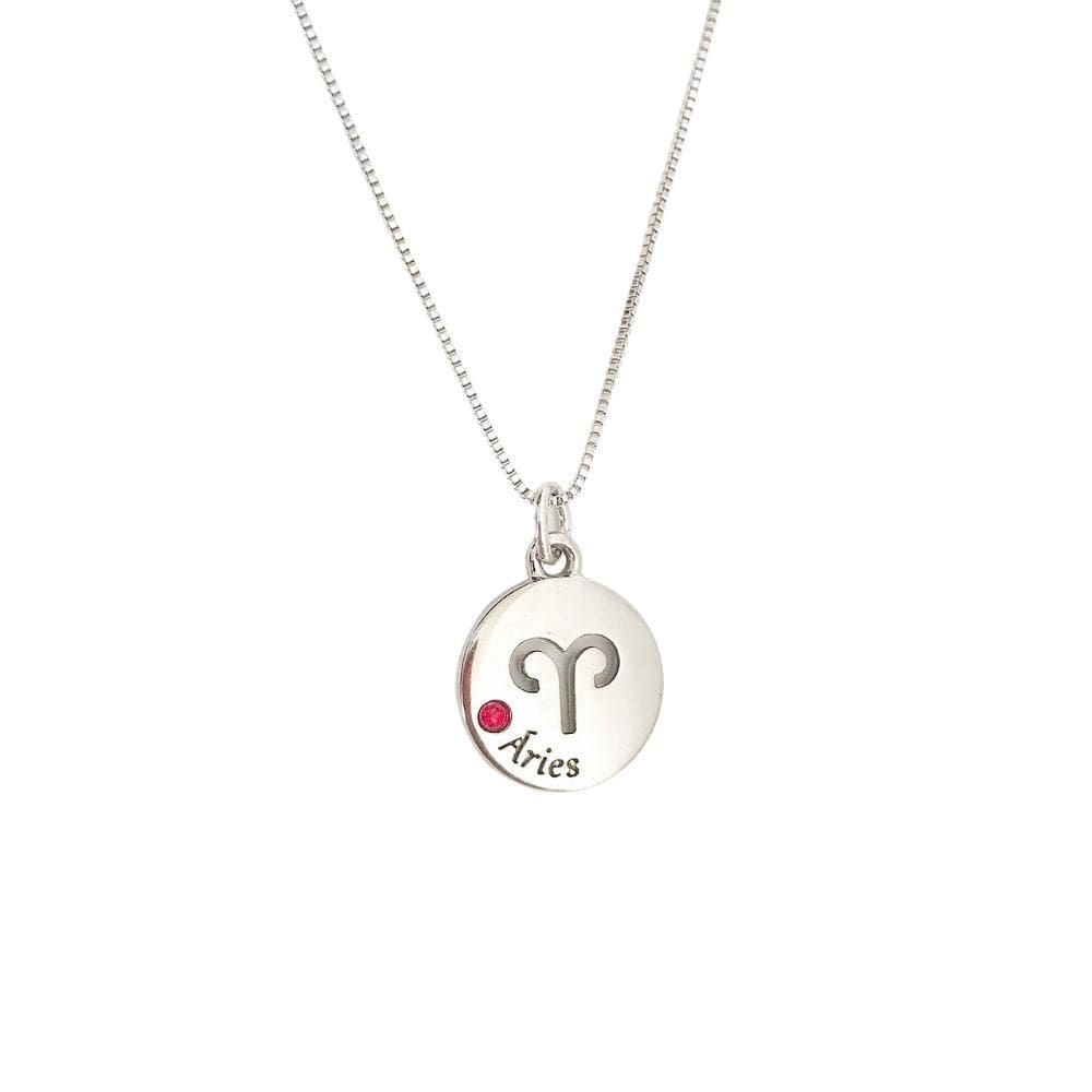 Colar Signos Corrente 55/60-Banhado Platina - Aries