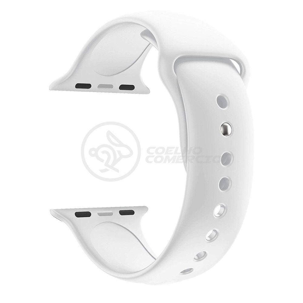 Pulseira Silicone Para Iwo Smartwatch 42mm E 44mm - Branco