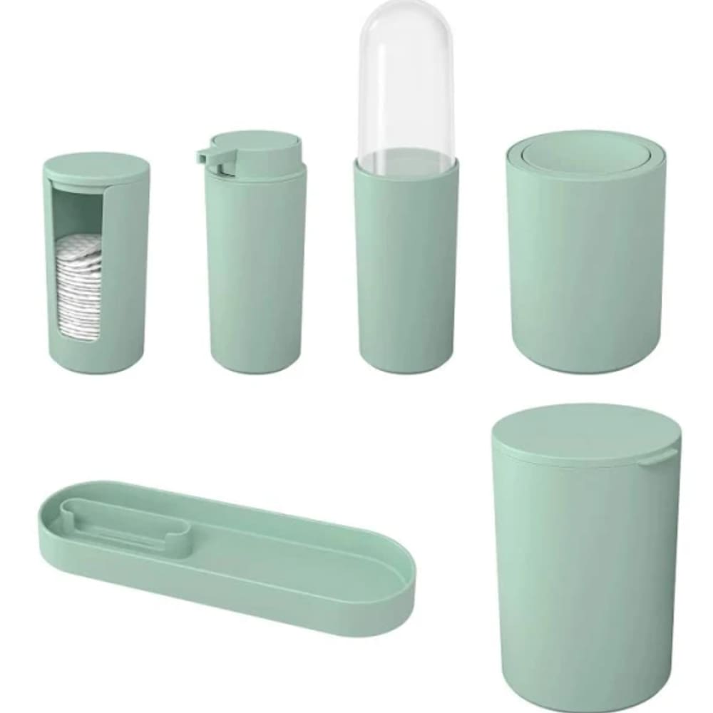 Kit Banheiro Serene 6 Peças Verde