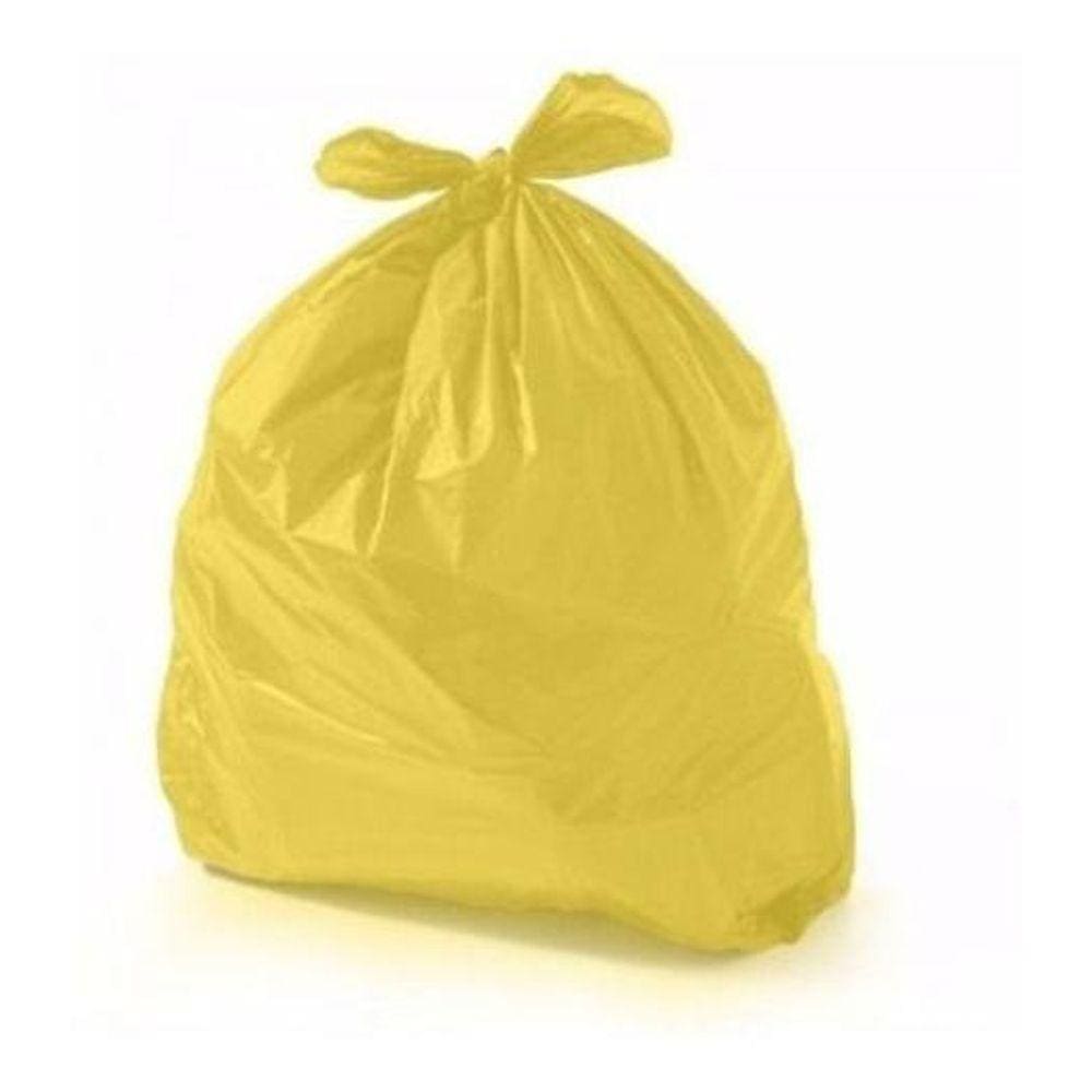 Saco Amarelo Para Lixo 100 Litros 200 Unds Coleta Seletiva
