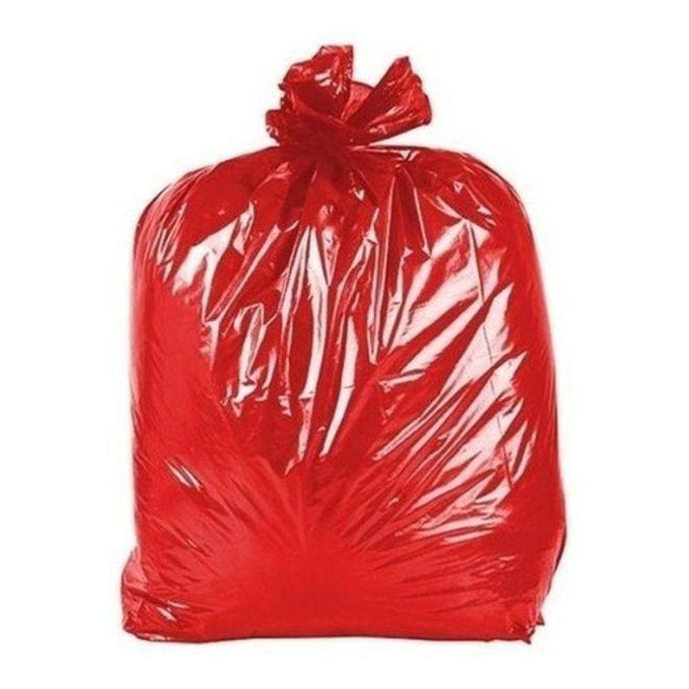 Kit Com 6 Saco De Lixo 60 Litros Pacote C/100 Vermelho