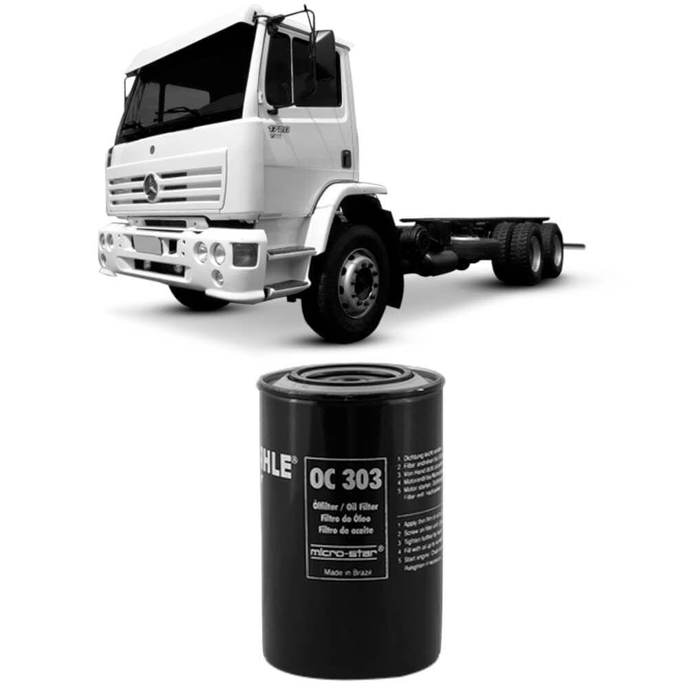 Filtro Óleo Mercedes Benz 1720 Om366 97 A 2006 Metal Leve