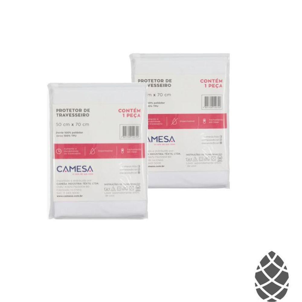 Kit 2 Capas Protetoras De Travesseiro Impermeável Camesa