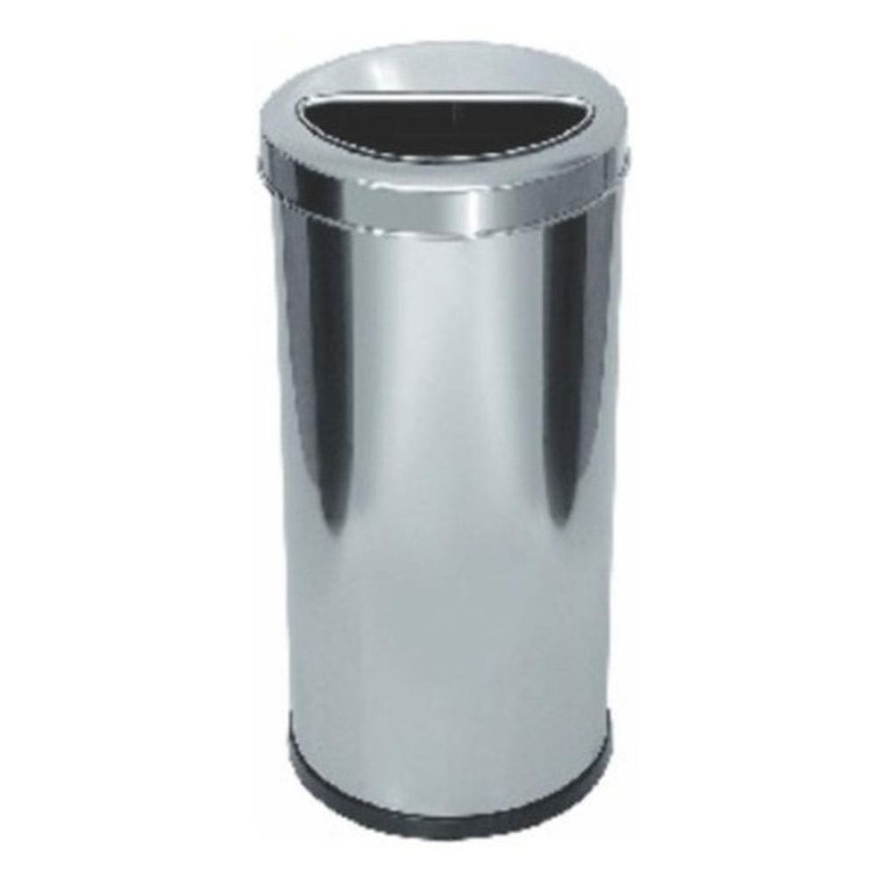 Lixeira Em Aço Inox Com Aro Meia Lua Inox 22 L Home Office