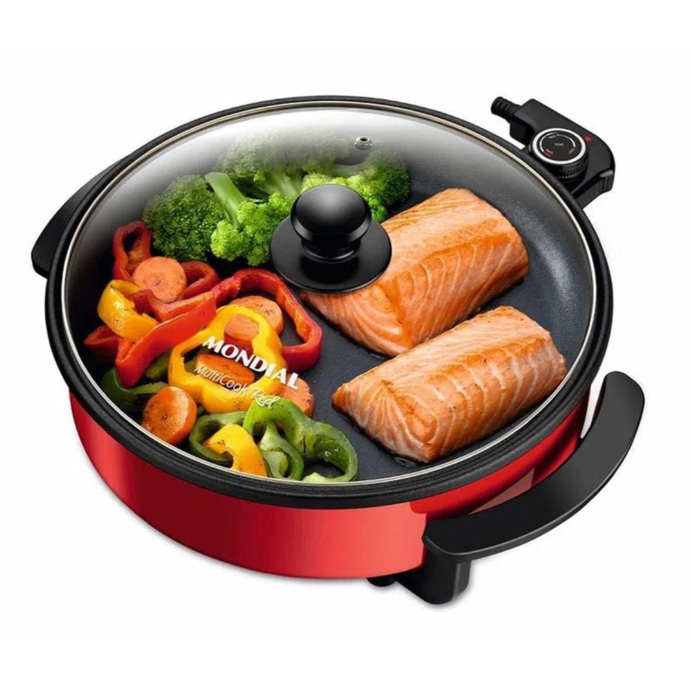Panela Elétrica Mondial Multicook Red PE-28 220V 3L 1200W