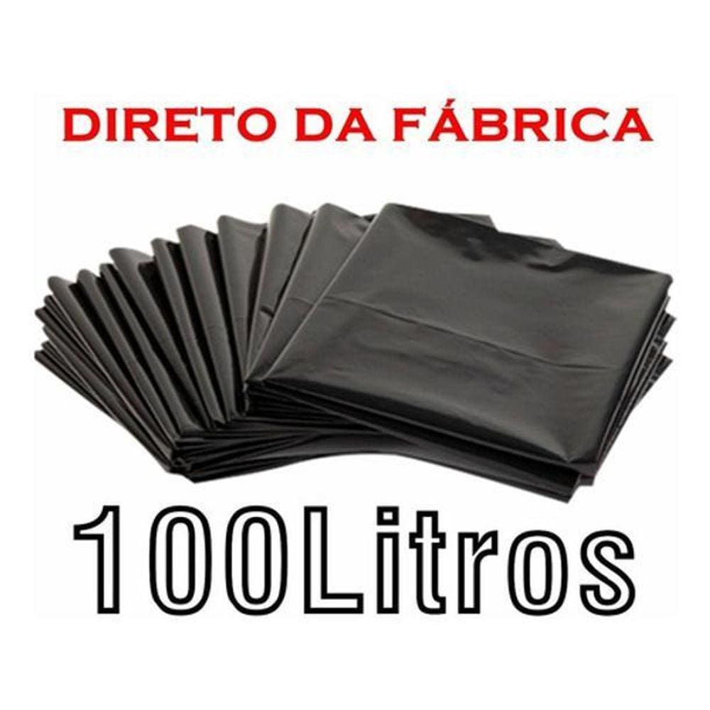 Saco De Lixo 100 Litros 100 Unidade Resistente P/