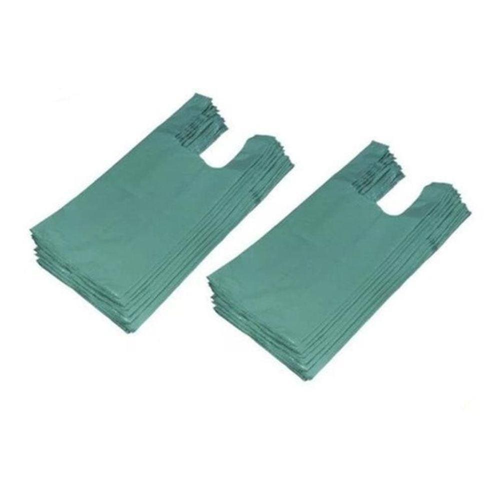 700 Sacolas Plasticas 30X40 Verde Reciclada Kit Oferta