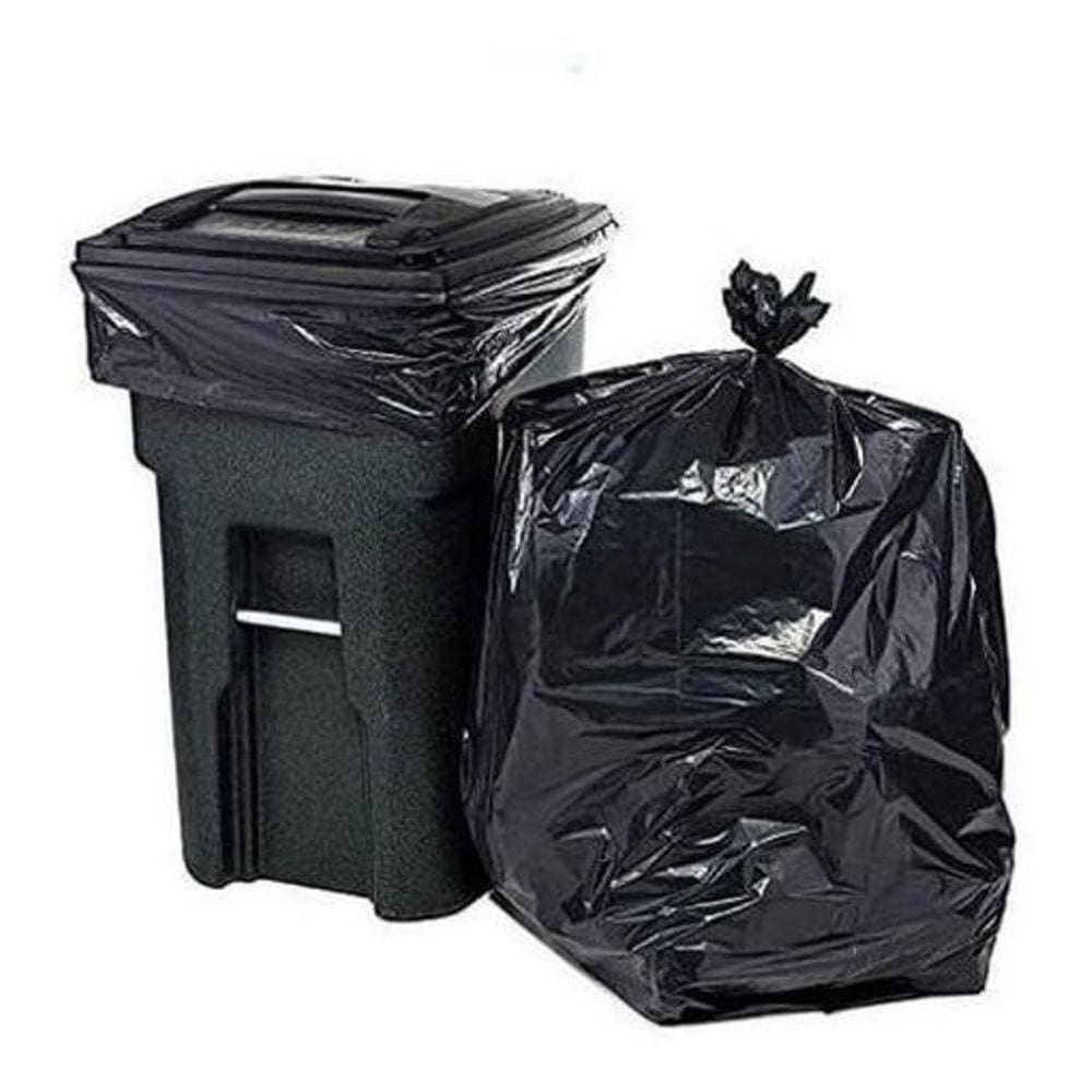 Saco De Lixo 60Lt Resistente Preto 70X80 Pacote Com 100 Un