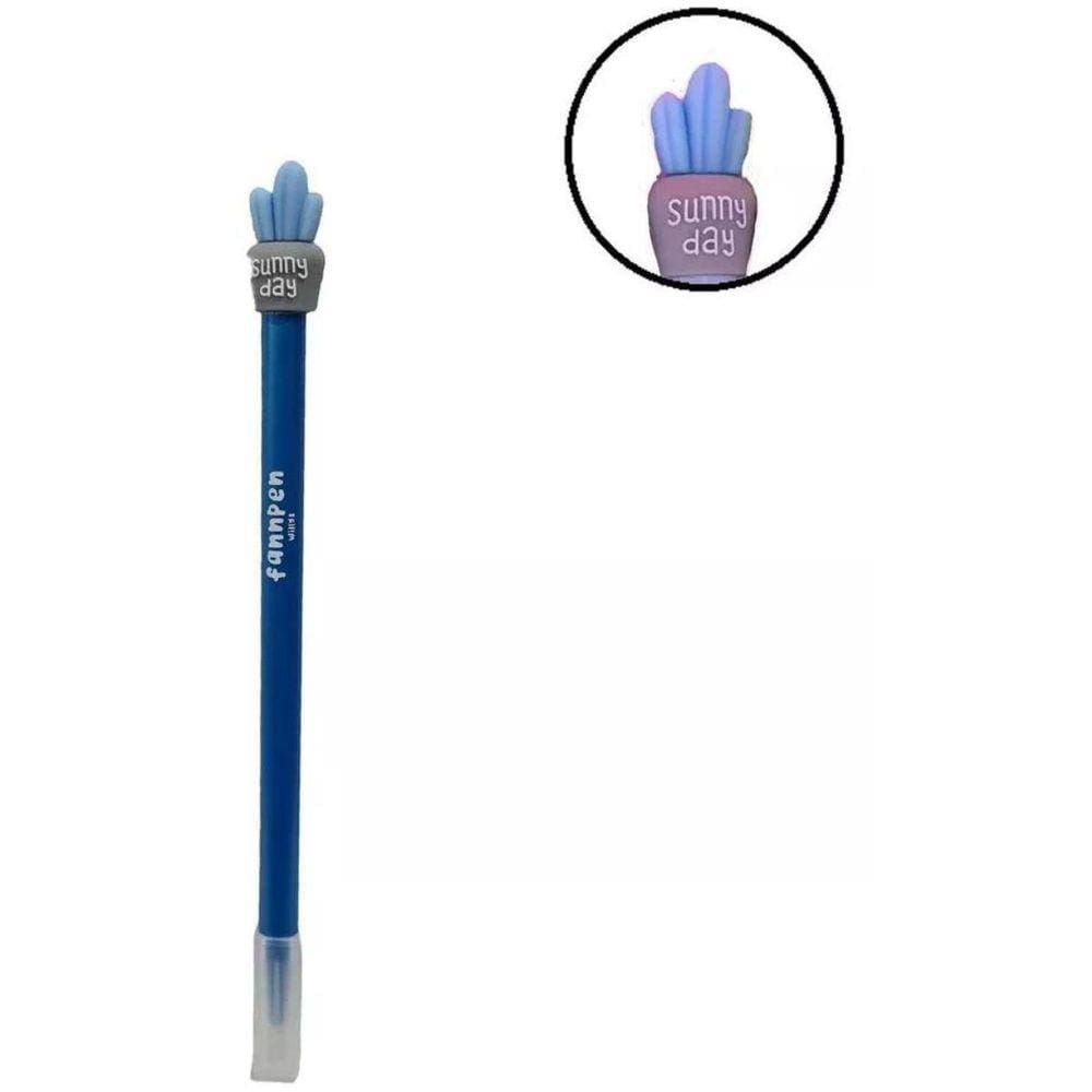 Caneta Esferográfica Fannpen - Cacto Azul - 0,7Mm - Newpen