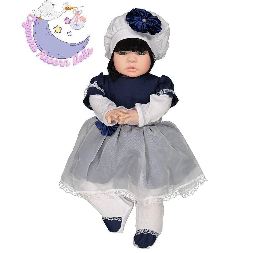Boneca Bebê Reborn Realista Muitos Itens E Bolsa Maternidade