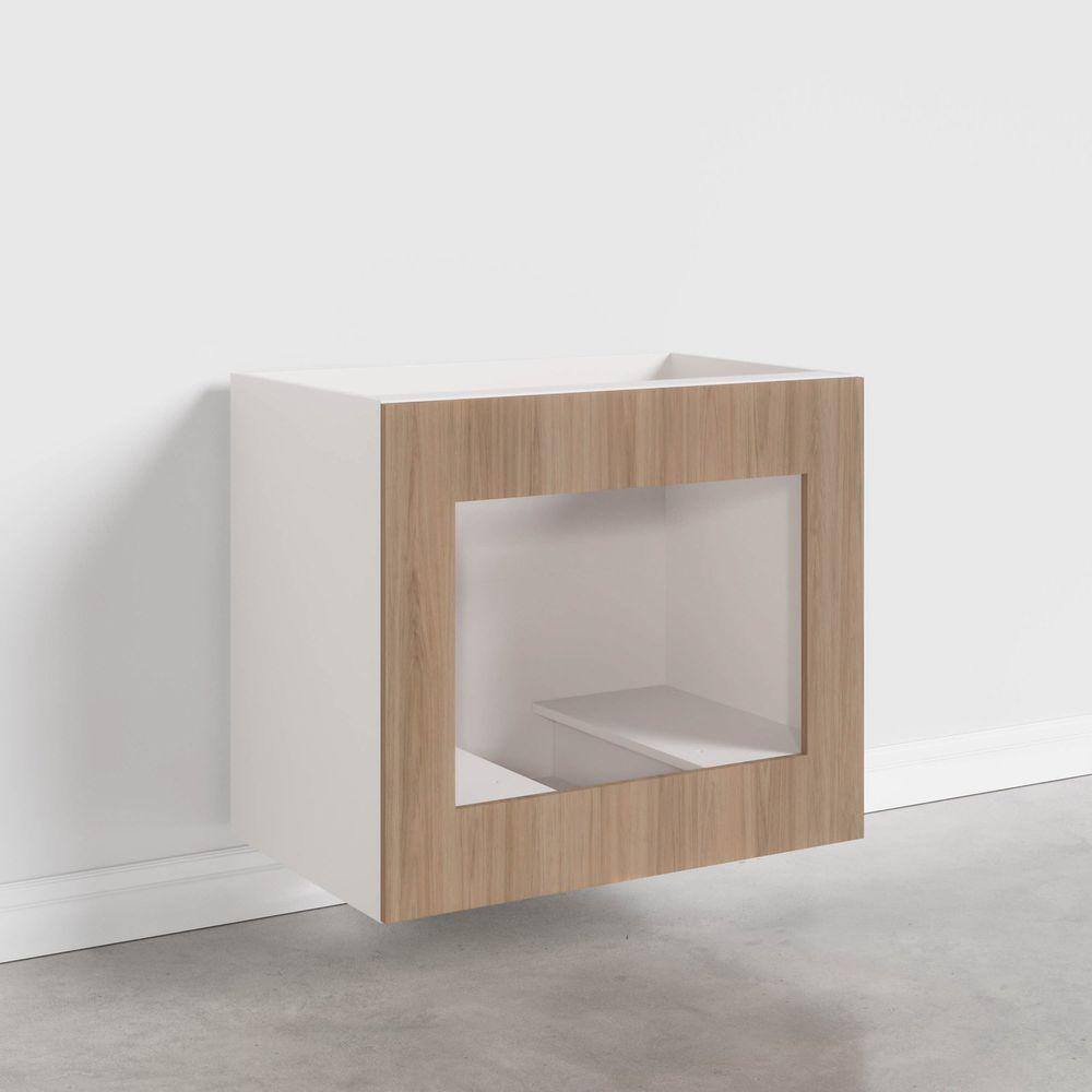 Balcão Forno de Embutir sem Tampo sem Rodapé Ipanema Cabecasa Madeiramadeira Acácia/Branco