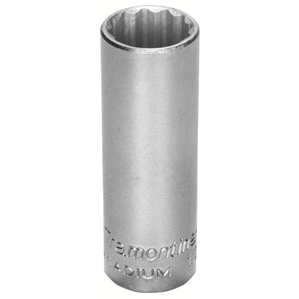 Soquete Estriado Longo Em Aço Cromo Vanádio 1” - Encaixe 1/2” Tramontina Pro Tramontina