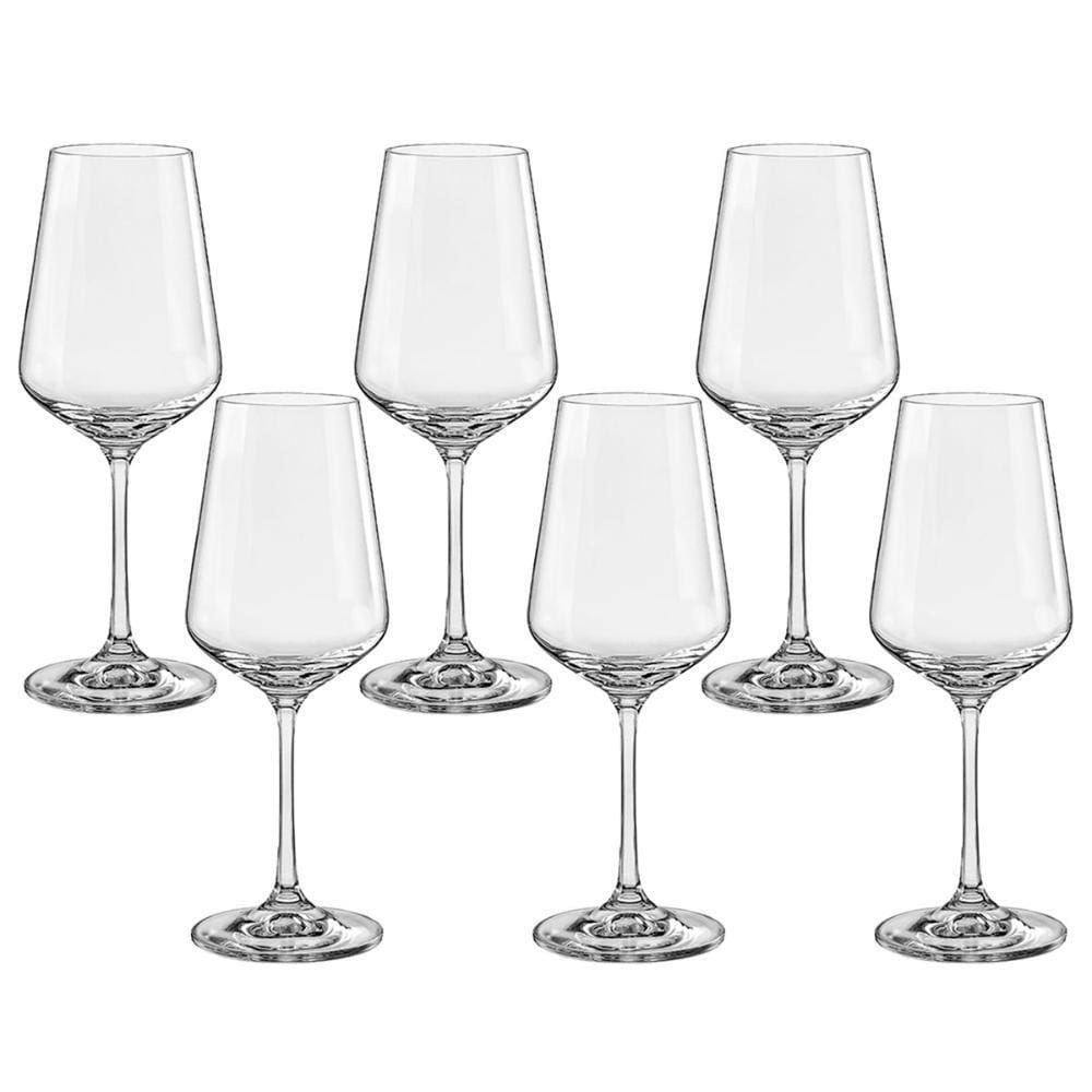 Taça De Cristal Bohemia 450Ml Sandra 6 Peças