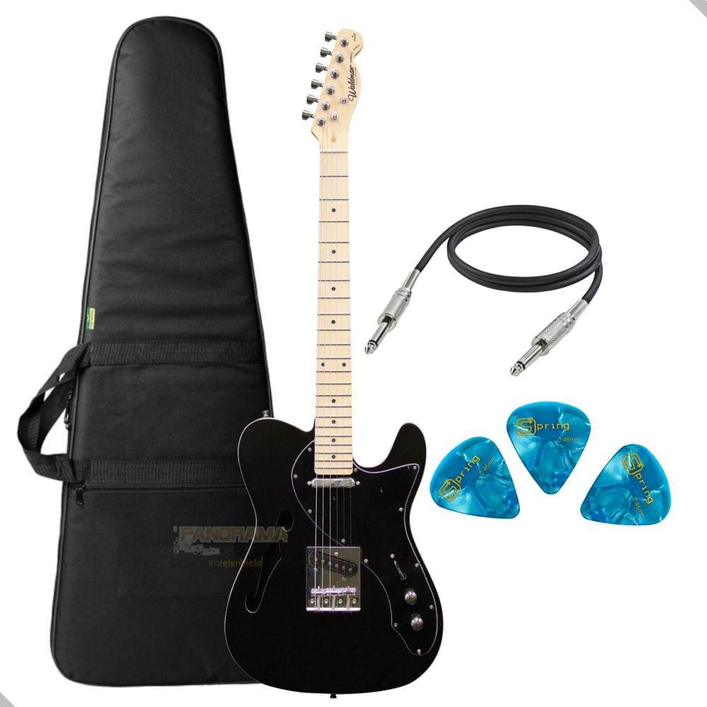Guitarra Waldman GTE-300 Elétrica Telecaster BKM Bass Wood