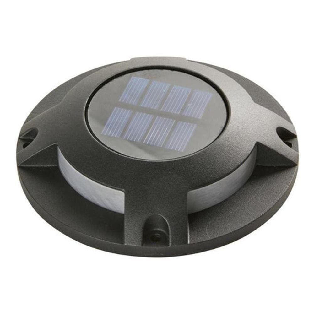 Balizador Led Solar Alum Luminária De Chão Sobrepor - Preto