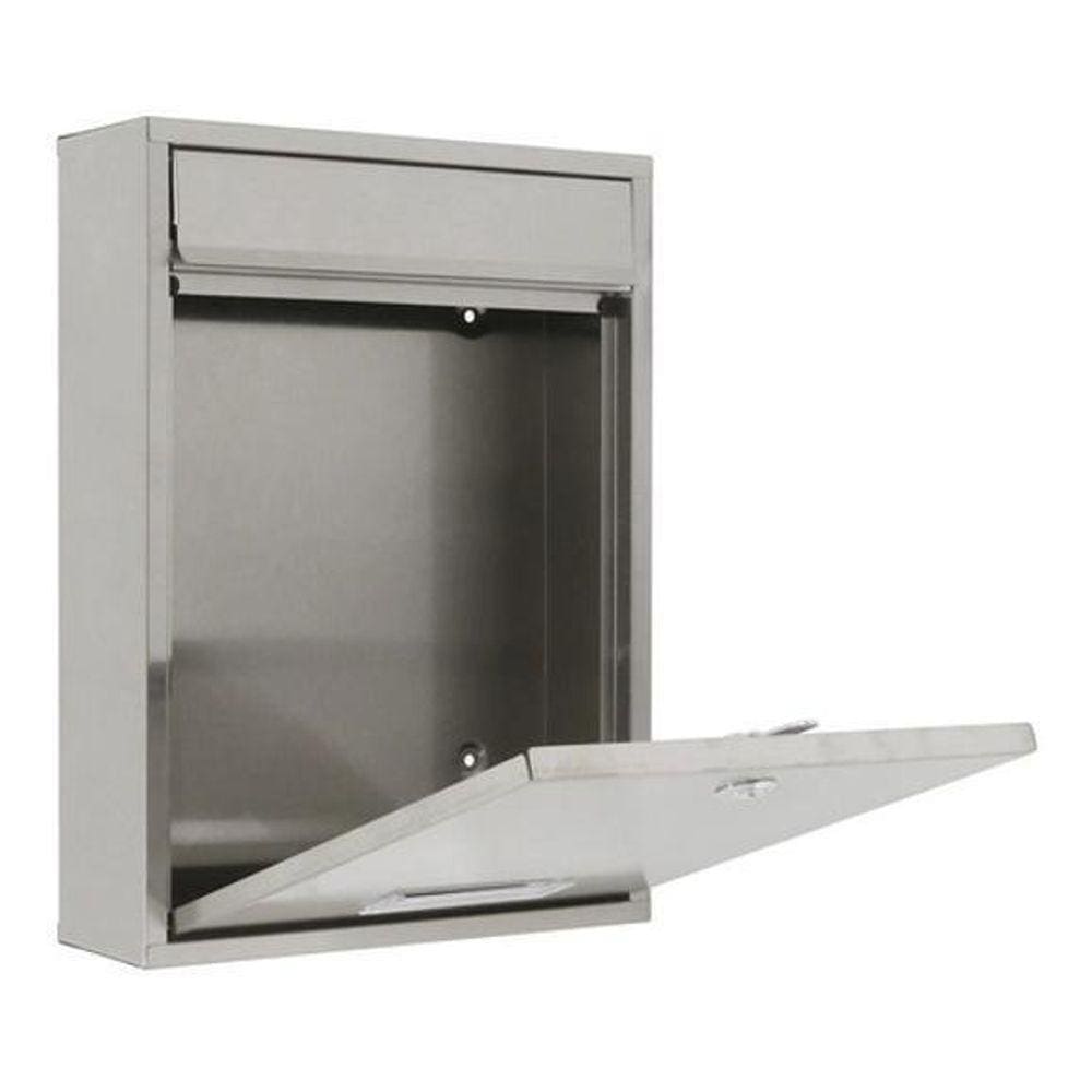 Caixa De Com Fechadura - 36X26X9 Standers - Prateado
