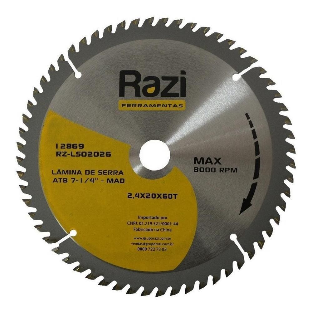 Disco De Serra 185X20X24Z 15G Esp 2,4Mm Razi Rz-Ls02024 Unic