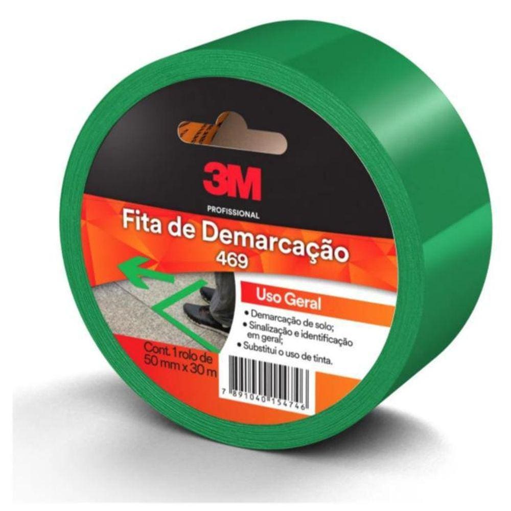Fita Para Demarcaçao De Solo Verde 100Mm 10Cm X 30M 471 3M