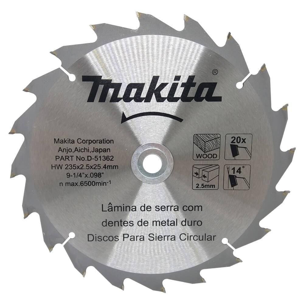 Disco De Serra Circular Com 20 Dentes 235X25 4Mm Makita