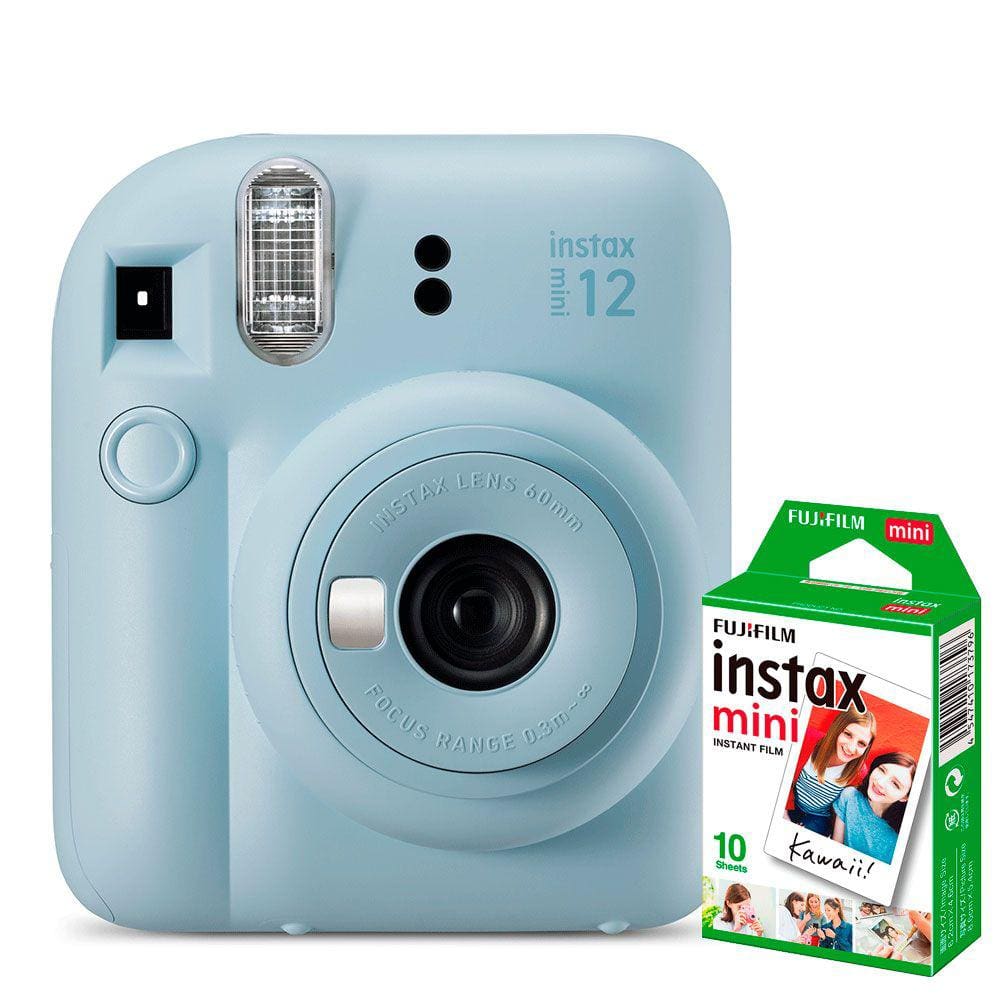 KIT Câmera Fujifilm Instax Mini 12 Azul + Filme de 20 Poses