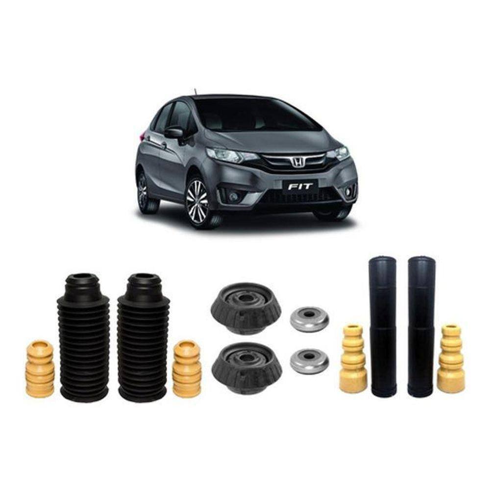 Kit 4 Coxim Dianteiro Batente Traseiro Fit 12 2013 4 15