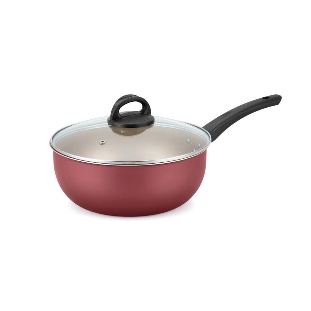 Frigideira Funda Wok 24 Antiaderente Bege Aluminio Nacional