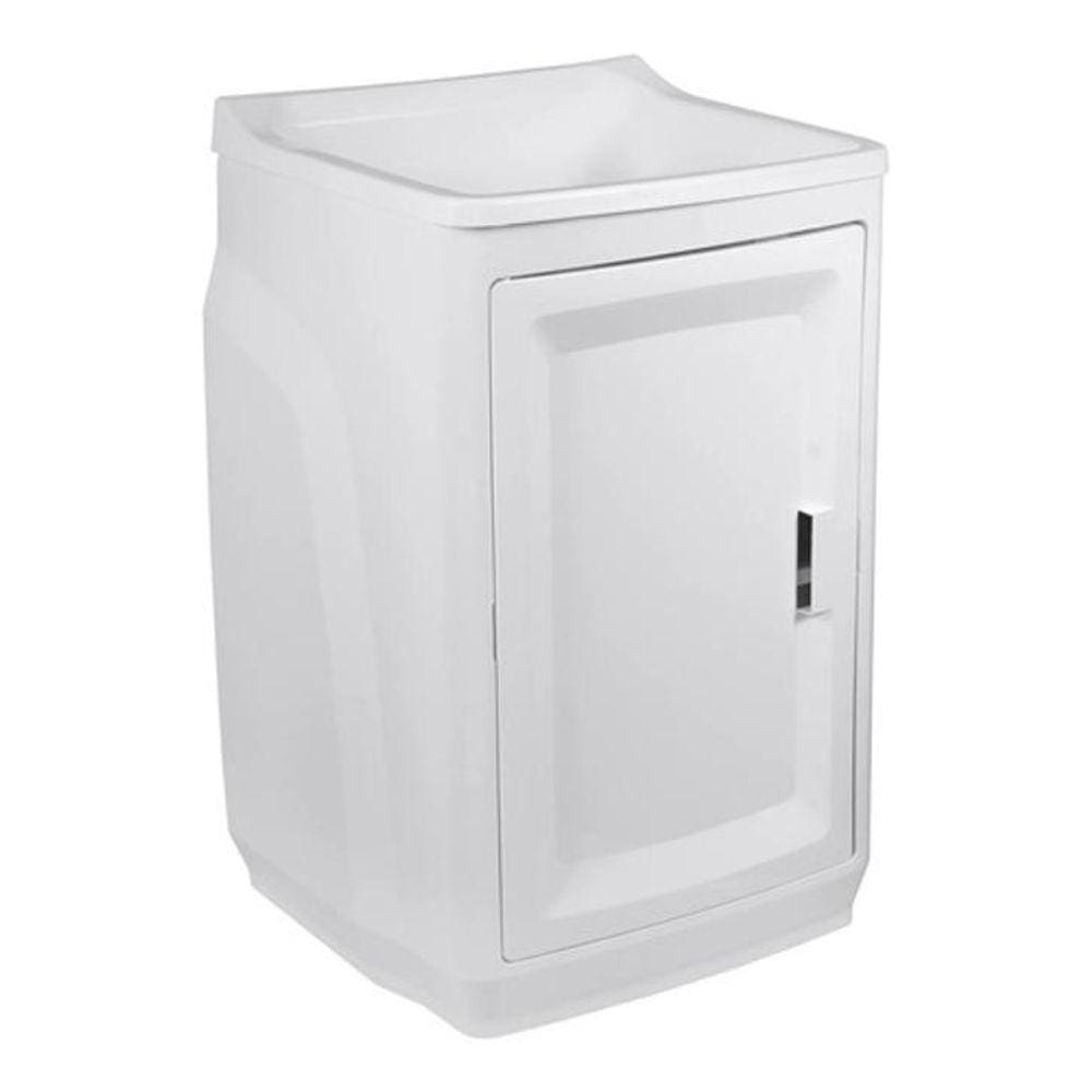 Armario Gabinete Com Tanque 22L Lavanderia Plástico 78X51X43