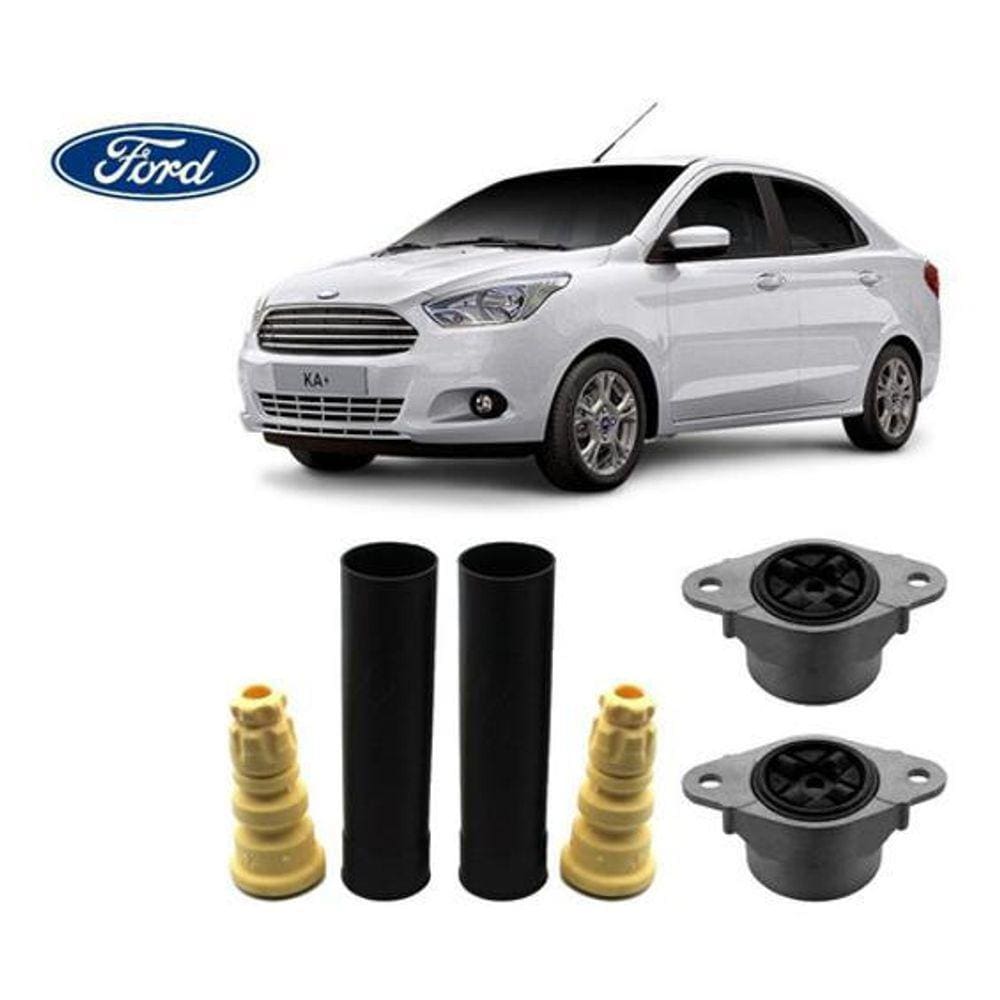 Par Kit Coxim Batente Coifa Do Amortecedor Traseiro Ford Ka