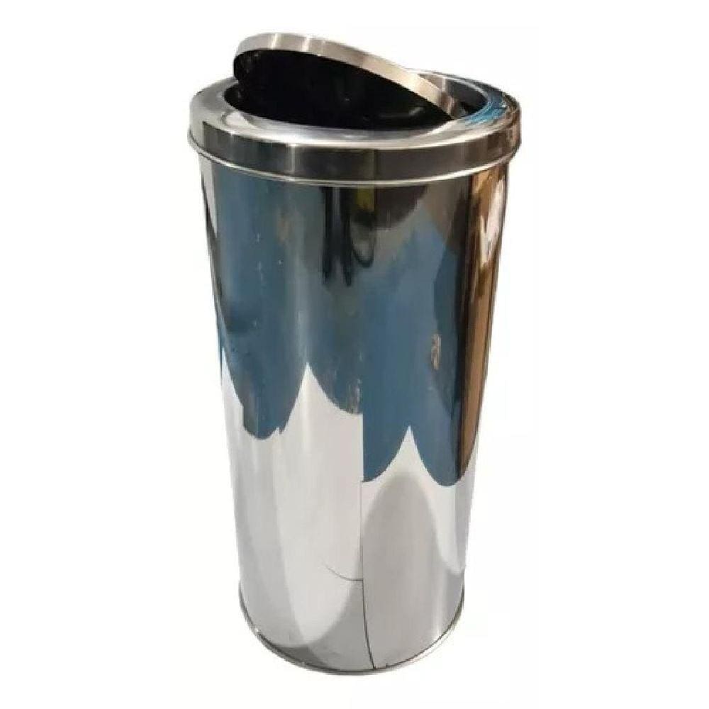Lixeira Inox 31 Litros Tampa Basculante Escritório Gourmet