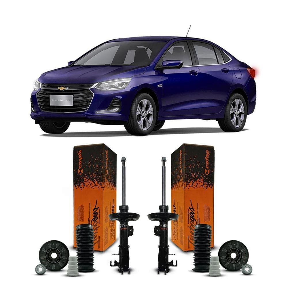 2 Amortecedor Kit Coxim Dianteiro Onix Plus 2019 Até 2023