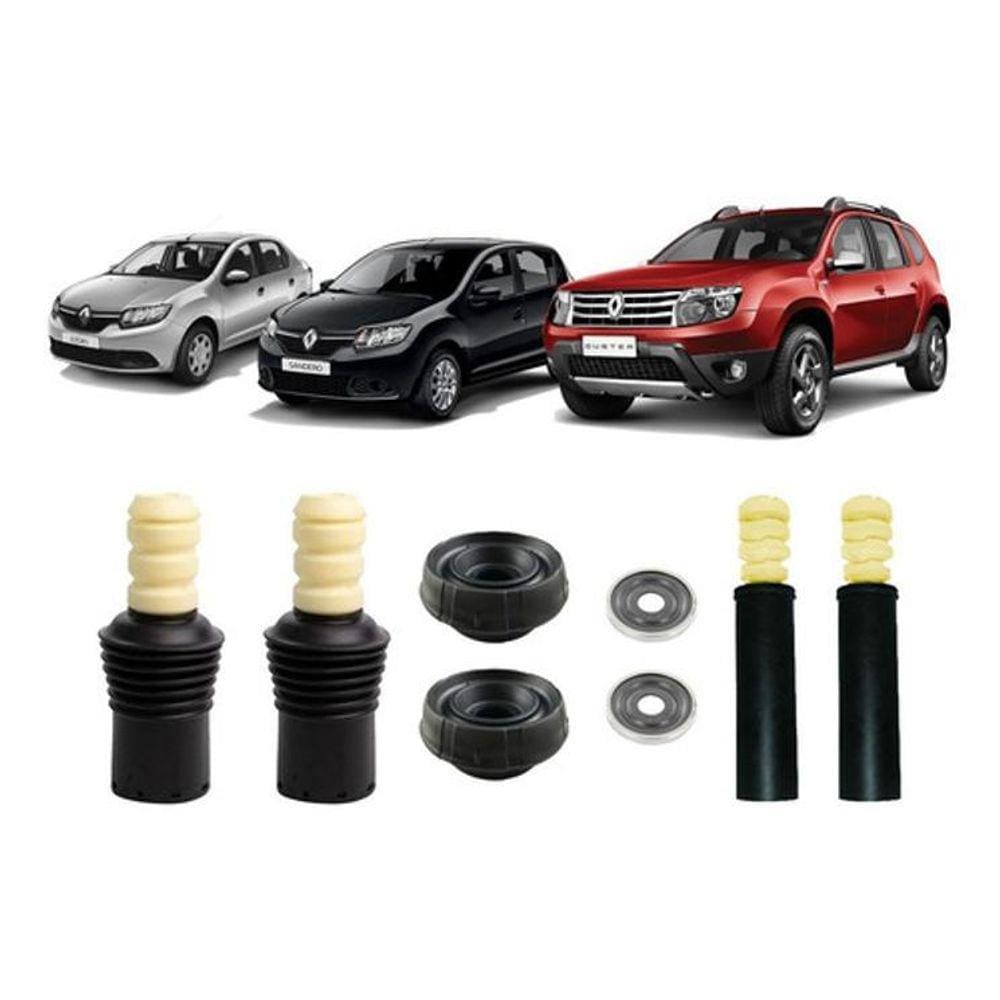 Kit 4 Coxim Dianteiro Batente Traseiro Sandero Logan Duster