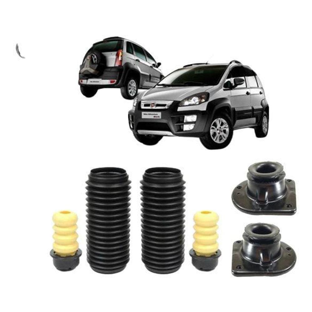Par Kit Coxim Amortecedor Dianteiro Fiat Idea 2009 2010 2011