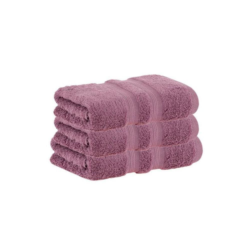Toalhas de Lavabo Algodão Egípcio Buddemeyer - Kit 3, Rosa