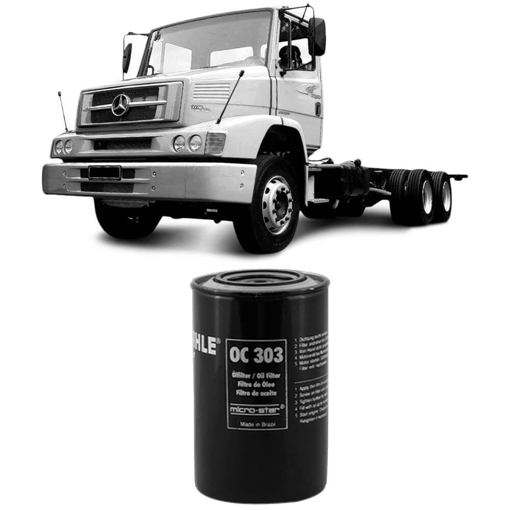 Filtro Óleo Mercedes Benz L1620 Om366 96 A 2012 Metal Leve