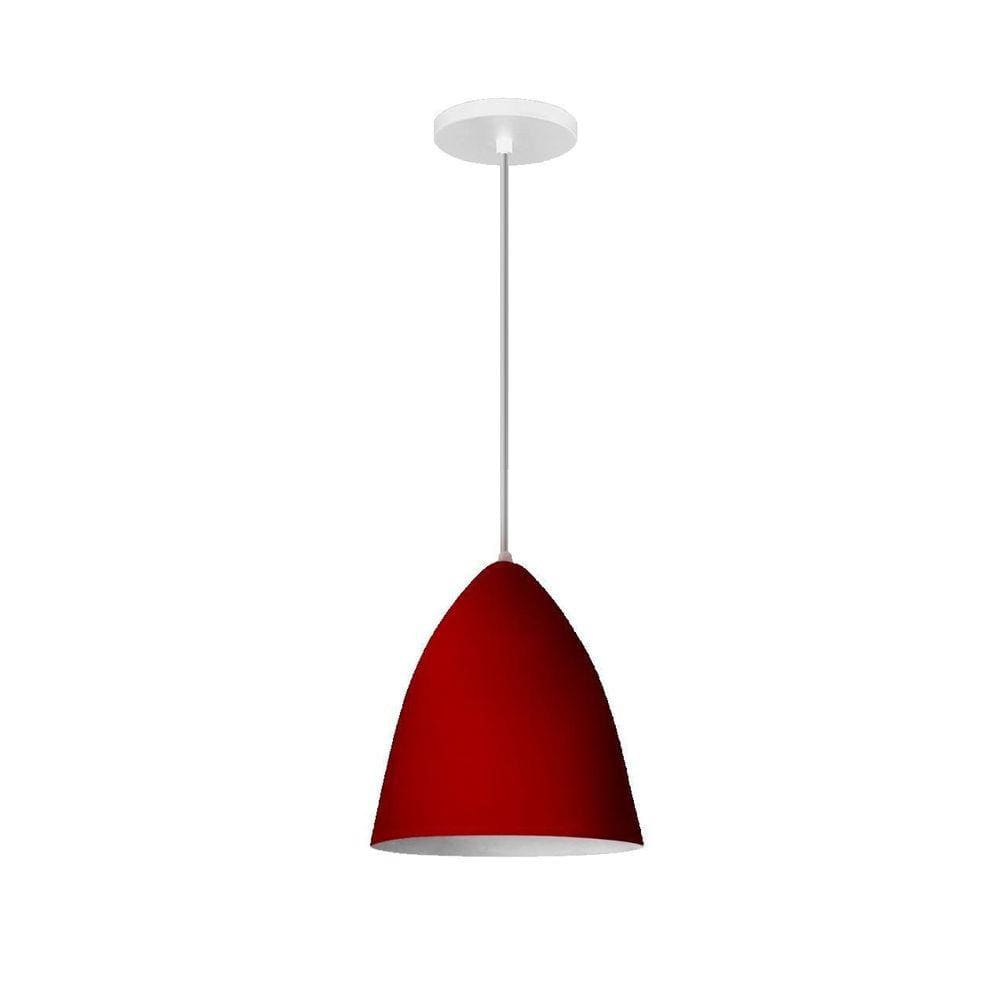 Lustre Pendente Vegas Vermelho Com Branco
