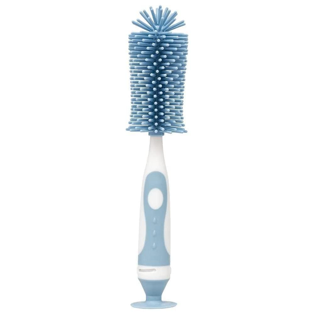 Escova Para Mamadeiras Silicone Azul Buba