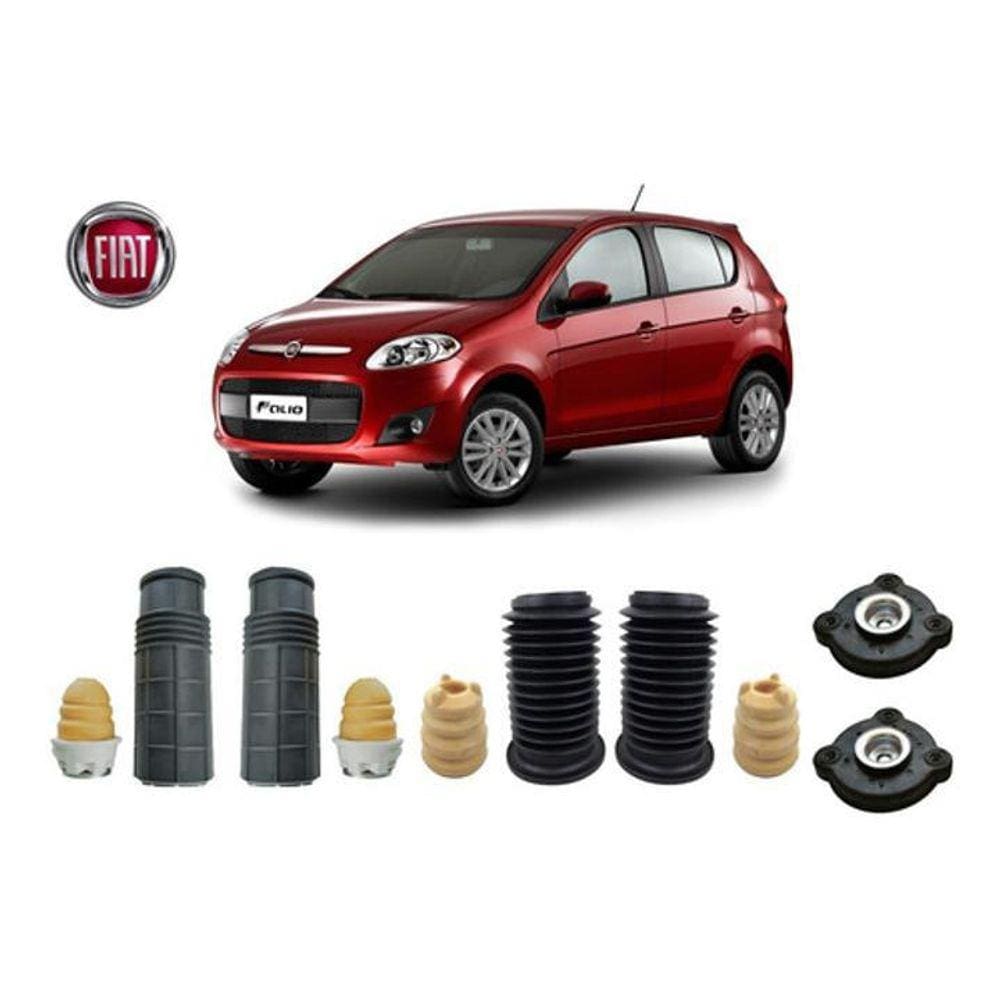 Kit Coxim Batente Amortecedor Dianteiro Traseiro Fiat Novo
