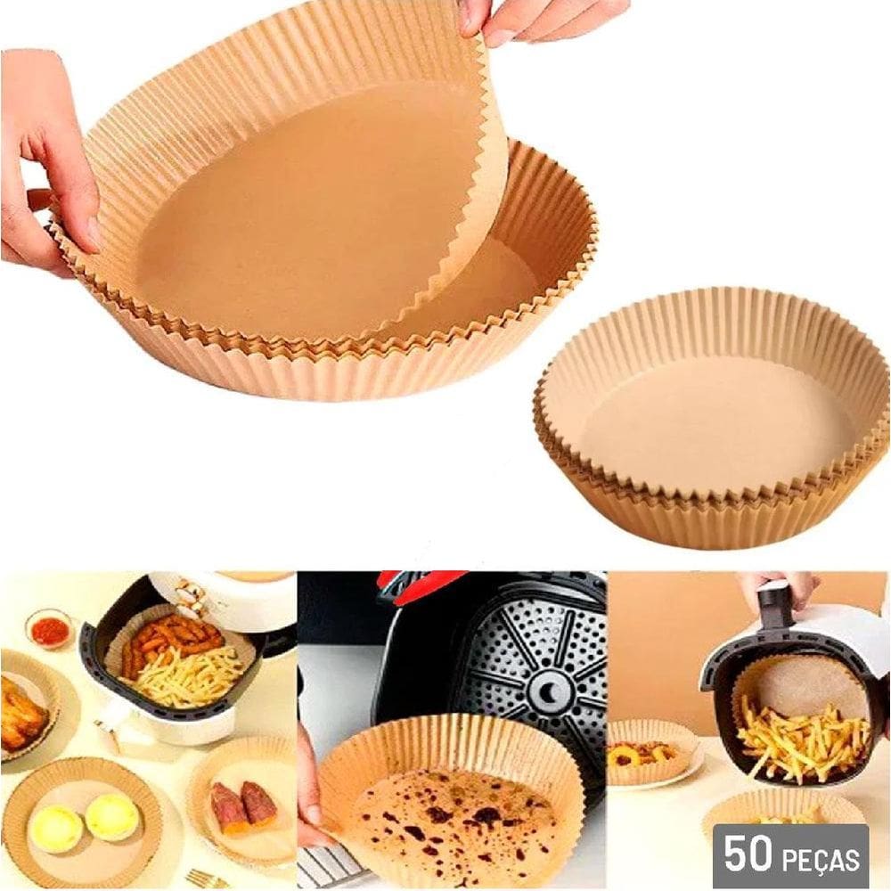 Forma Descartável De Air Fryer Fritadeira Pegador 50Un