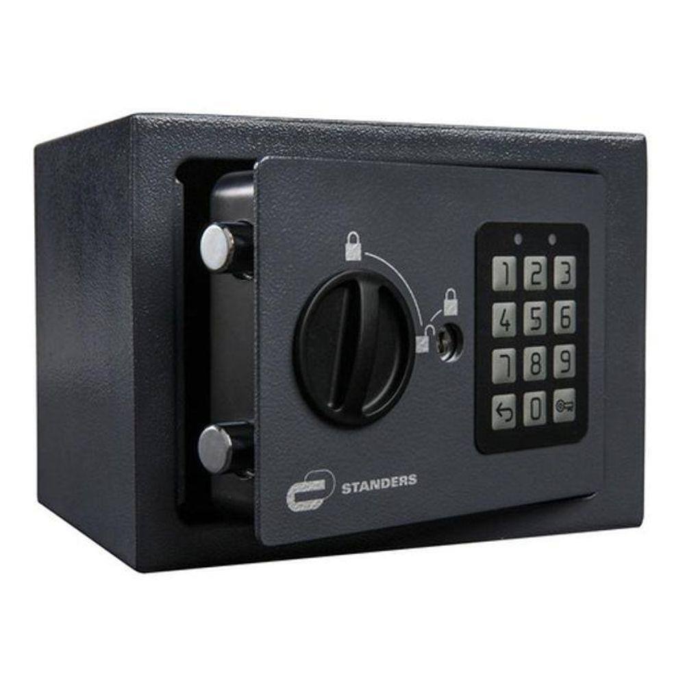 Cofre De Sobrepor Em Aço Com Senha 20X15X15Cm - Cinza