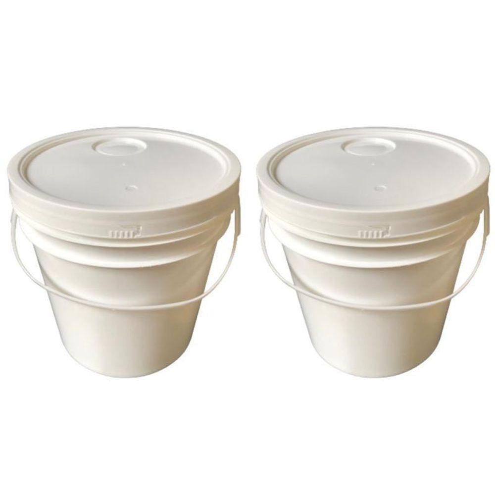 Balde Plástico 5L Para Cloro De Piscina - 2 Pçs